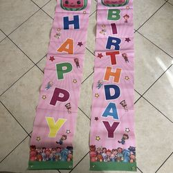Cocomelon Happy Birthday Banner