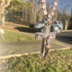 Rose gold Jesus Piece Moissanite Diamond