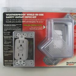Pass & Seymour GFCI 15 AMP Weatherproof Safety Electrical Outlet Kit-WPIUKIT-SC NEW

