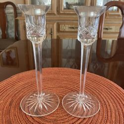Tall, Crystal Candle Holders