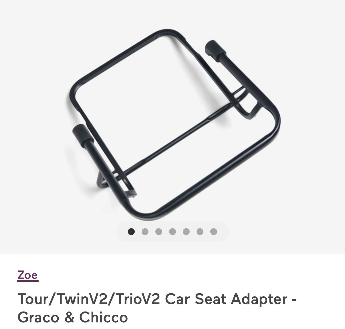 Zoe Tour/TwinV2/TrioV2 Car Seat Adapter - Graco & Chicco