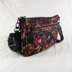 Women Butterfly Floral Quilt Crossbody Strap Shoulder Purse