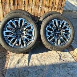 2024 NEW OEM ORIGINAL TAKEOFFS GMC YUKON DENALI ULTIMATE 22 INCH HAVE TPMS SENSORS TIRES BRIDGESTONE ALENZA NEW 100 % $ 2450 