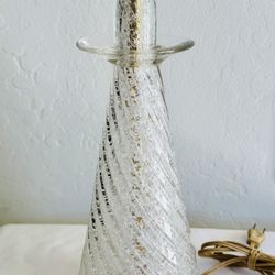 Vintage murano glass lamp crackle glass