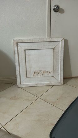 "Just Pray" Rustic Wood Wall Sign