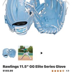 BRAND NEW RAWLINGS GG ELITE 11.5 Columbia Blue