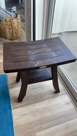 DecoTeak Wood Shower Bench / Stool