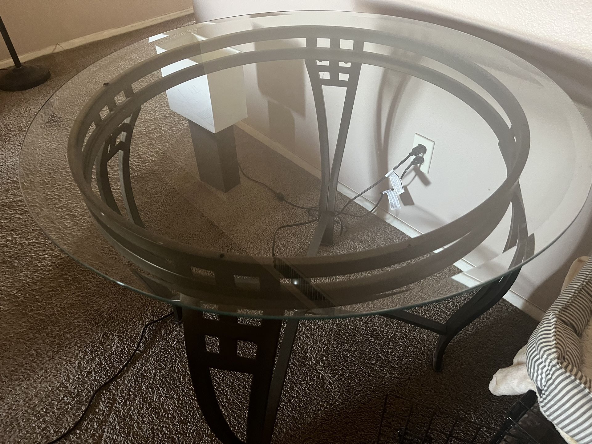 Glass Round Tables And Rectangle Table