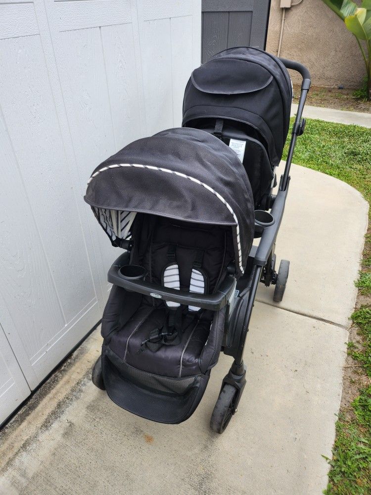 Graco Double Stroller, Great Shape, Used 3x