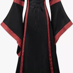 Gothic Lolita Dress Victorian Elegant Mysterious Ethereal Dress, 2XL *NEW*