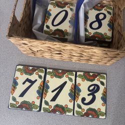Spanish style Number Tiles