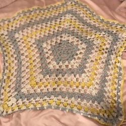 Handmade. Crochet Baby Blanket Unisex 