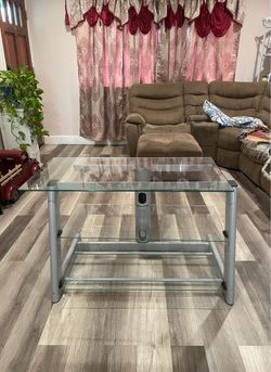 Glass tv stand