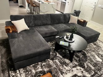 U-Shaped Sectional - Loette Corduroy