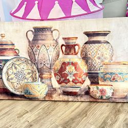 Decorative Wall Art Canvas – Like New (27.5” x 59”)