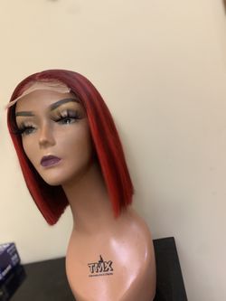 Red Bob wig