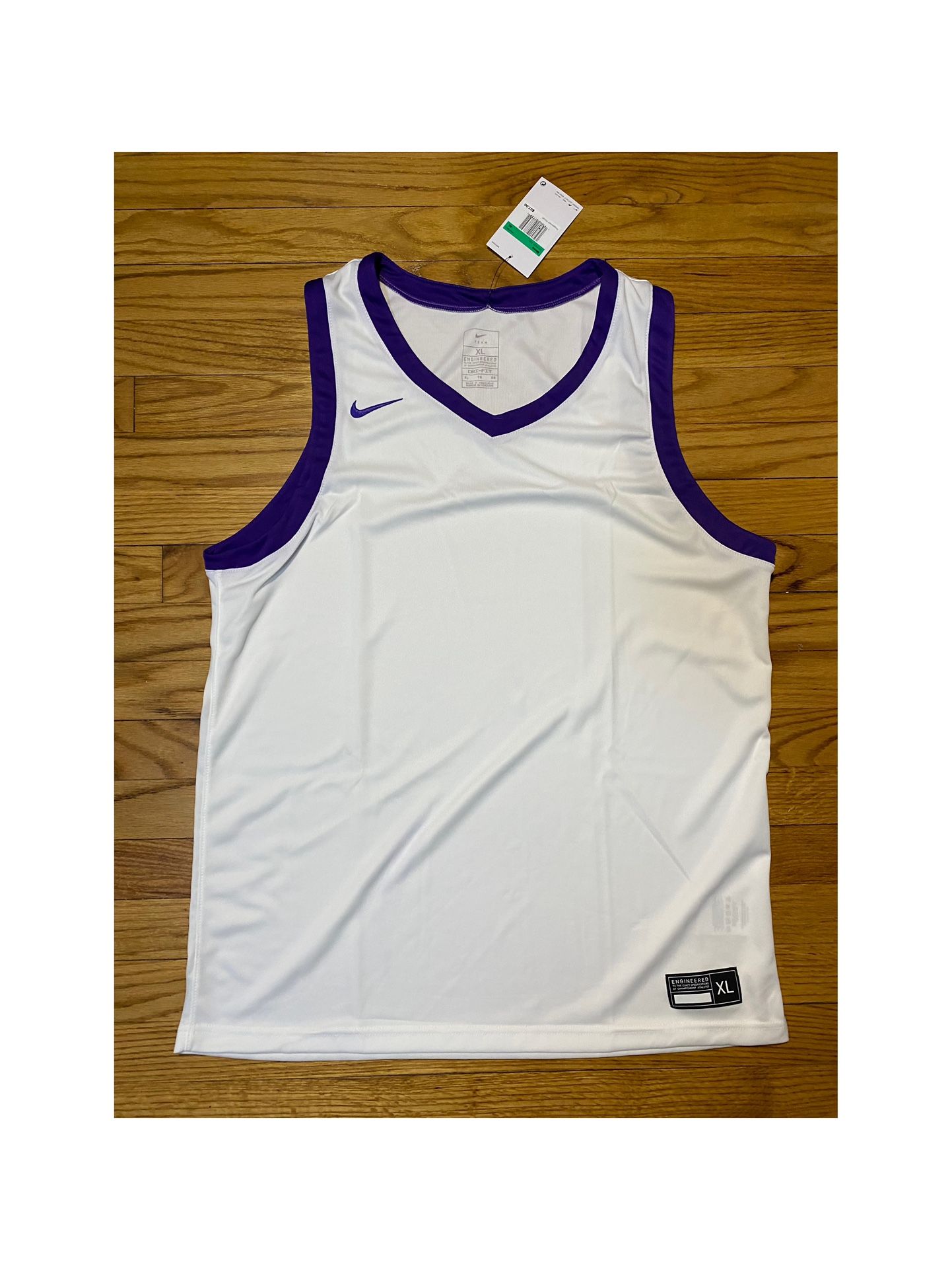 Nike Basketball jersey Purple & white Men’s sz XL NEW!