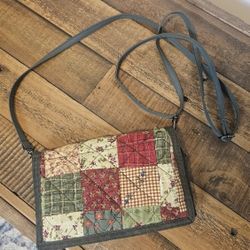 Donna Sharp Crossbody Quilted Patchwork Wallet Purse – Multicolor with Charm