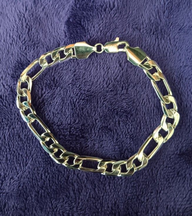 8" Figaro Silver Bracelet