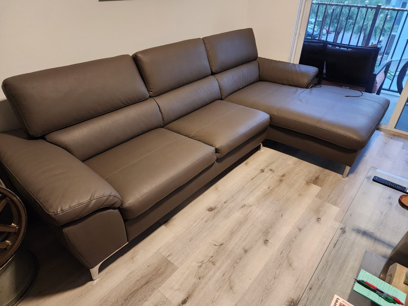 El Dorado Grey Corner Sofa with Right Chaise for Sale in Fort