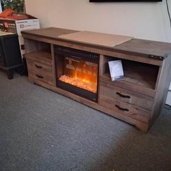 OM• $38 Initial • Brand New Tv Stand With Fire Place 