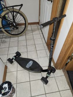 Fuzion Carbon 4 Wheeled Carving Scooter  Skateboard Adult Or Child