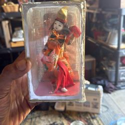 Vintage Authentic Japanese Figure In Case 