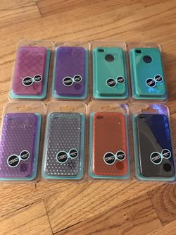 Lot of 8 iPhone 4/4S Hard Protective Case Cases Covers Assorted Colors & Patterns