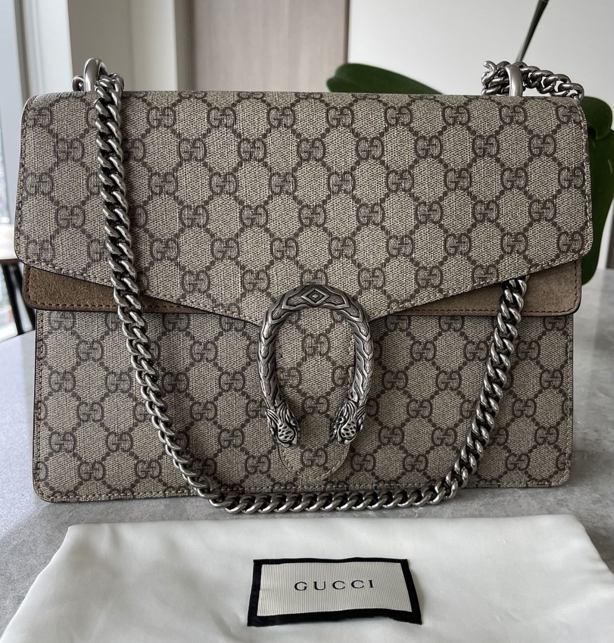 GUCCI  Dionysus MEDIUM GG shoulder bag