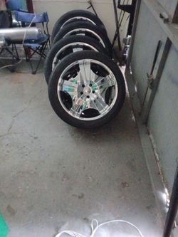 20" panther rims with tires