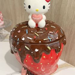 Hello Kitty strawberry ceramic canister