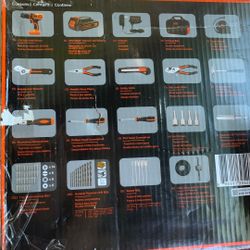 black +hammer 68 piece project kit and drill driver
