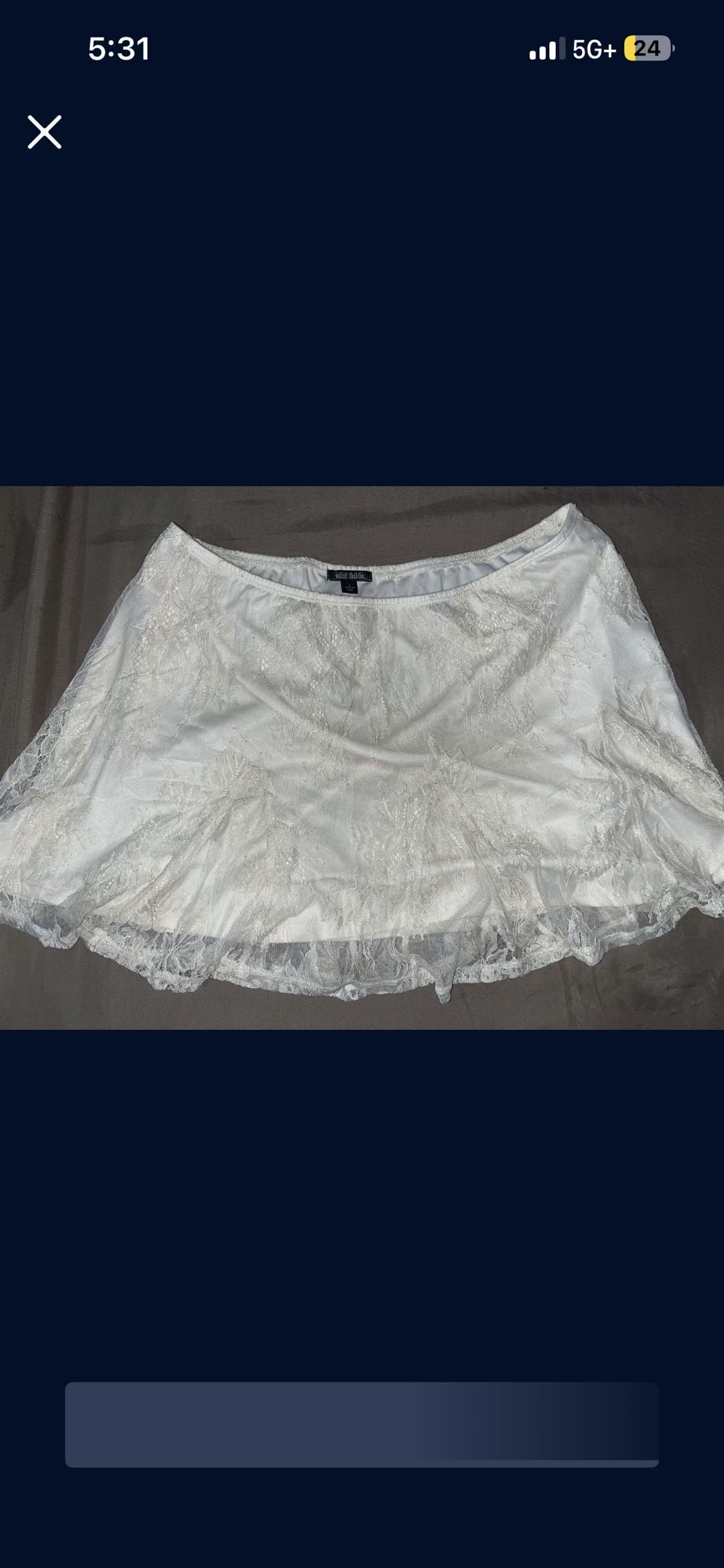 off white lace skirt