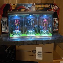 Infrared light up display Iron Man three action figures