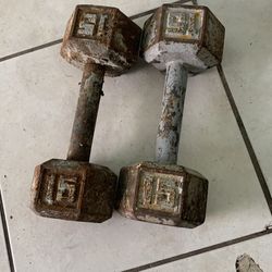 15 pound Set of cast iron WEIGHTS