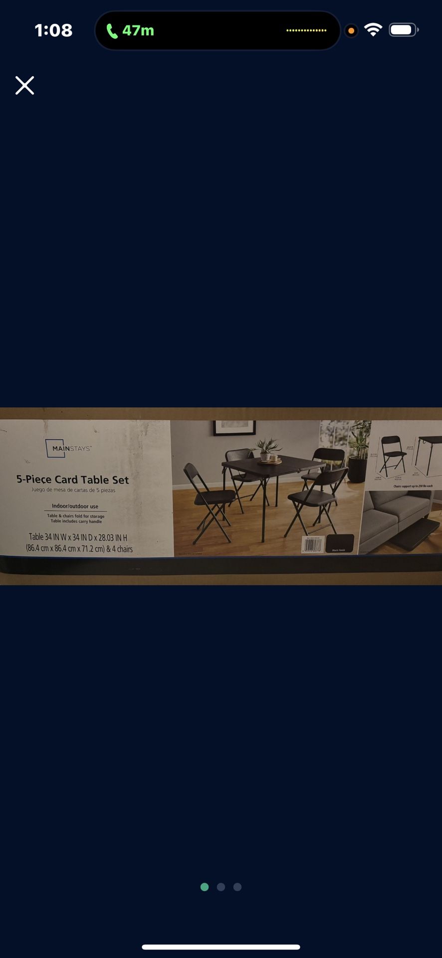 5 Piece Card Table Set BRAND NEW NEVER OPENED!