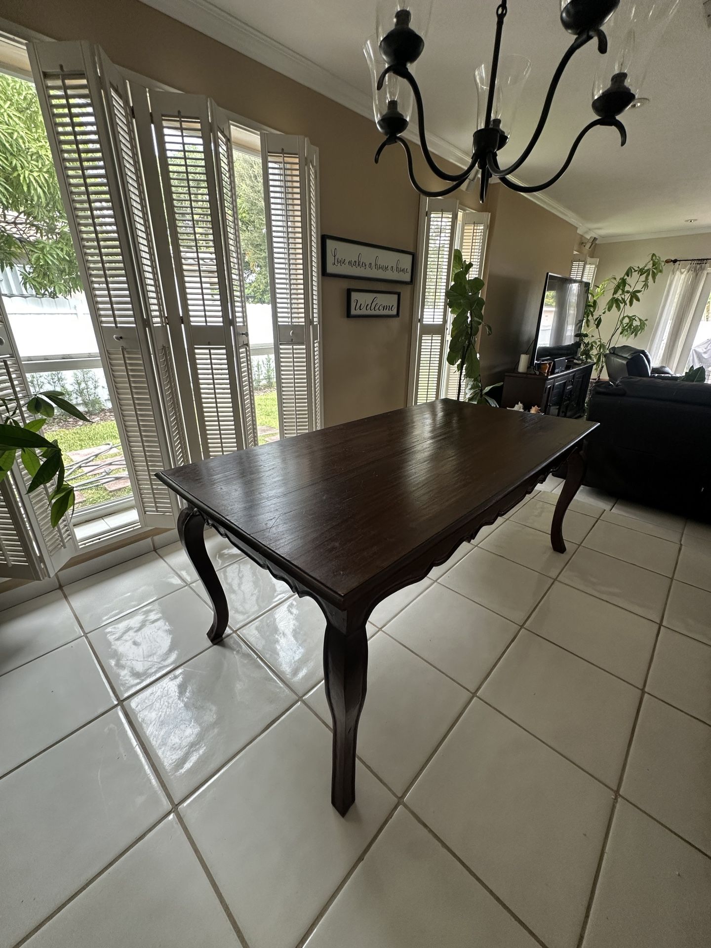 Wood Dinning Table For 6