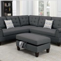 Sectional Sofa + Ottoman