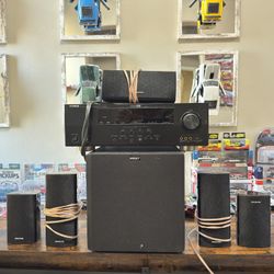 5.1 Home Theater Receiver Subwoofer And Speakers 