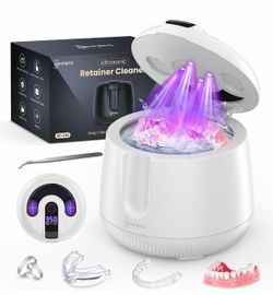Ultrasonic Retainer Cleaner Machine 48kHz, Dental Ultrasonic Care Cleaner