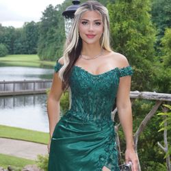 Green Long Dress 