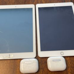 Lot Of 4: 2 Apple AirPods Pro 1st Gen And 2 iPad Air 1st Gen
