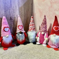 13.5” Tall Valentine’s Day gnome $2 Each MANY AVAILABLE (See Description) weighted plush love heart