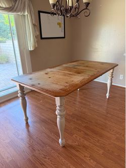 6ft solid wood dining table
