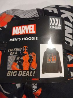 3X Deadpool Marvel Sweatshirt Hoodie Black