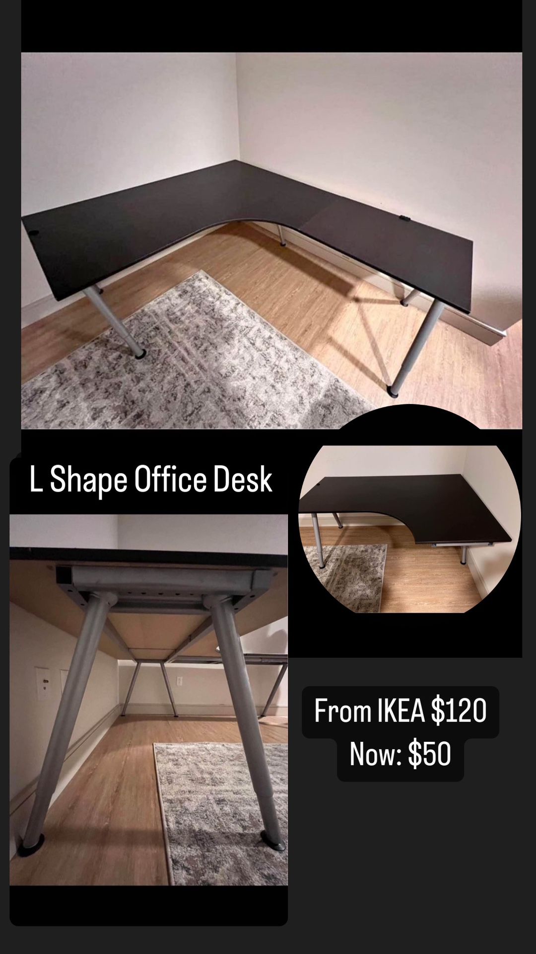 L shape Office desk