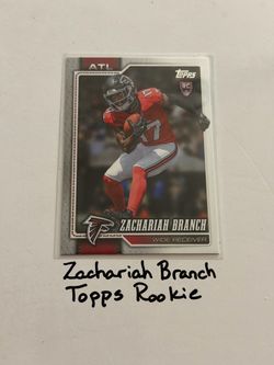 Zachariah Branch Atlanta Falcons WR Topps Rookie Card.