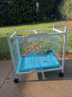Blue bird cage