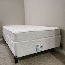 Twin Mattress, Foundation And Bed Frame 