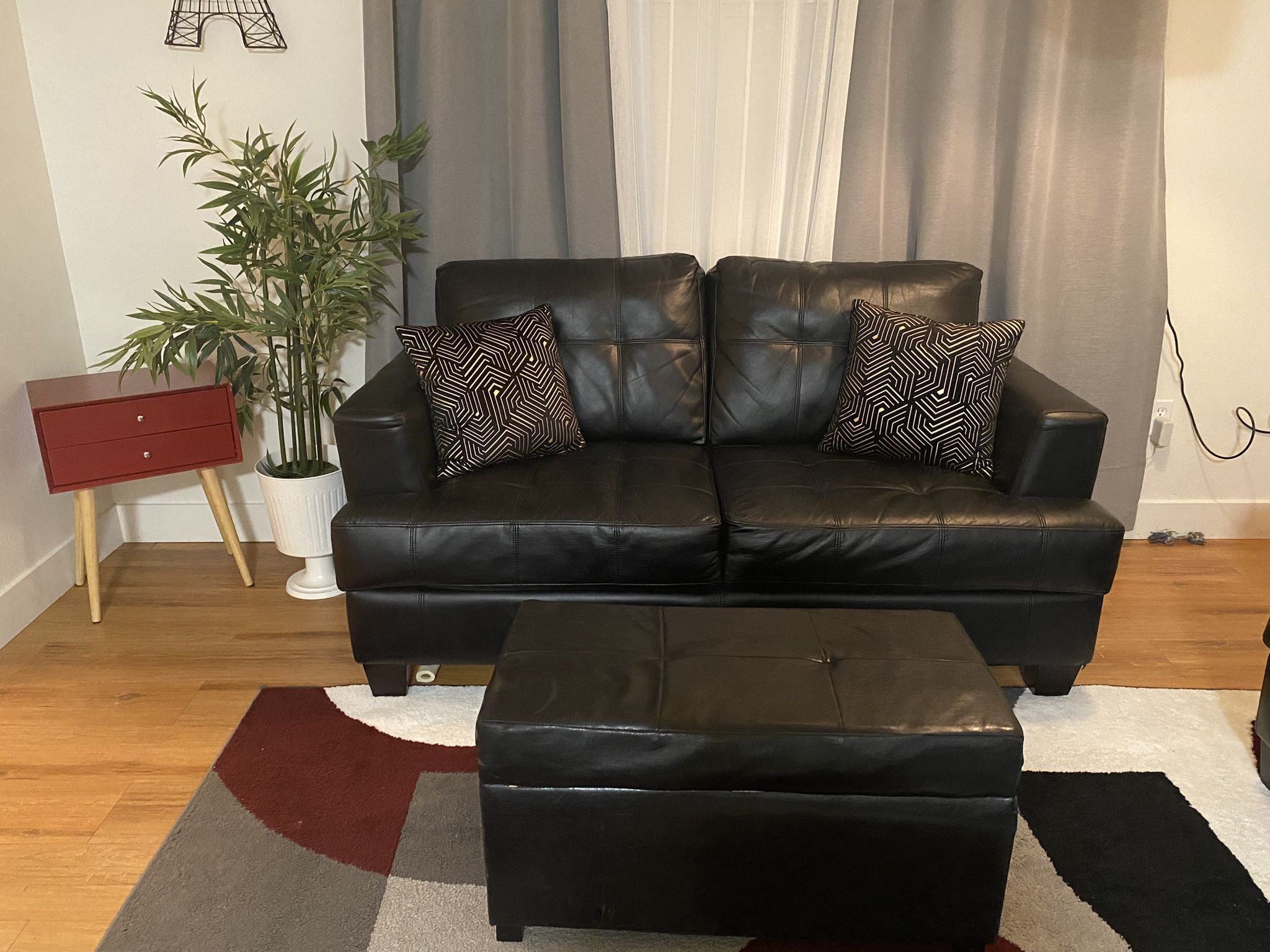Faux Leather Loveseats